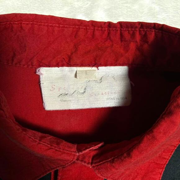 Vintage Yoked Western Cowboy Shirt Men's L Art-to-Wear Southwest Rockabilly - Picture 5 of 11